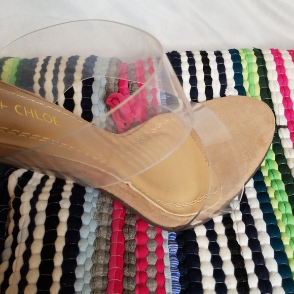 Clear Strap Nude Mule Heel - Picture 8 of 8